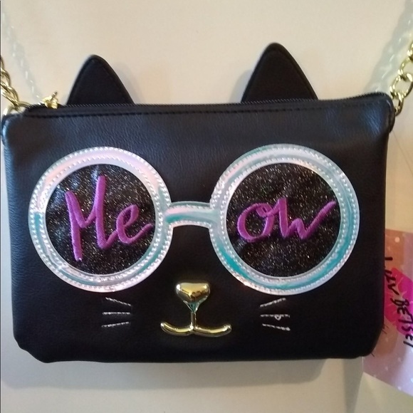 Betsey Johnson Handbags - Betsey Johnson cross body Purse kitty with glasses